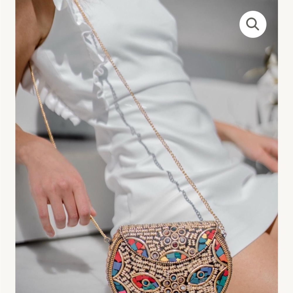 🚨RAMLA👛NWOT authentic RAMLA handmade Moroccan mosaic evening bag. - Picture 6 of 7